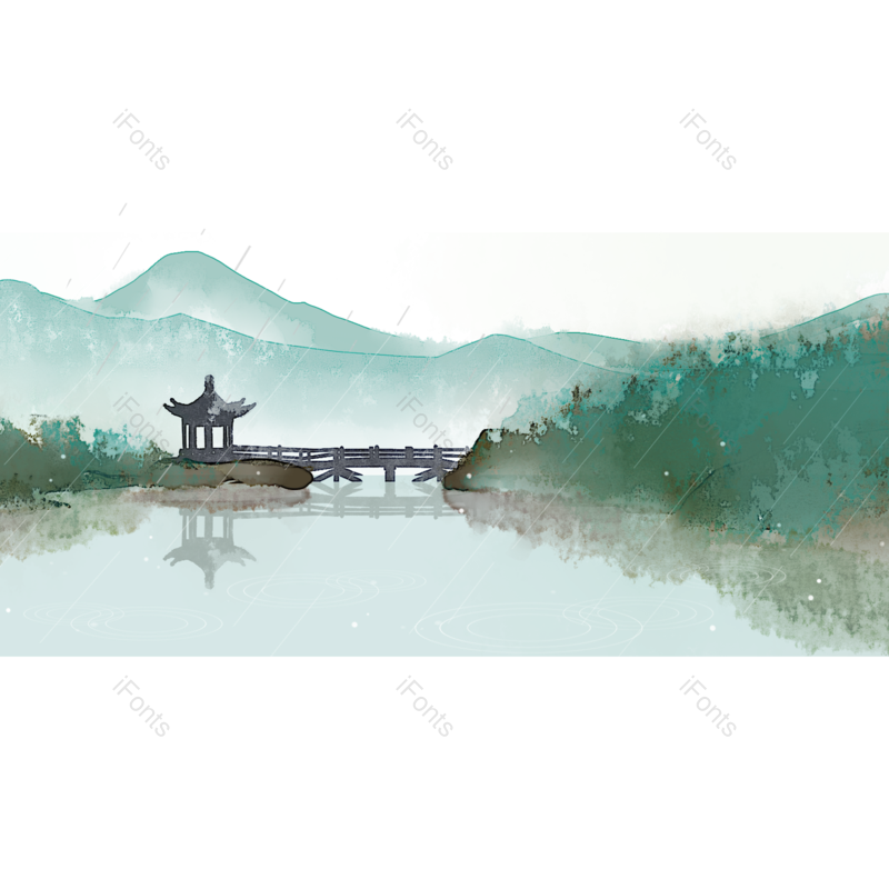 水墨图片,插画元素,山水PNG,水墨画免抠素材